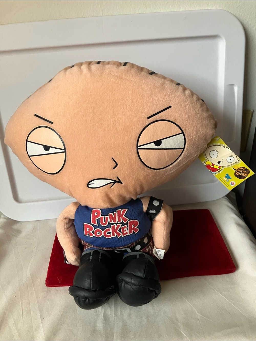 Jumbo 20” Family Guy Punk Rocker Stewie Plush Nanco 2008 Stuffed Character NWT.